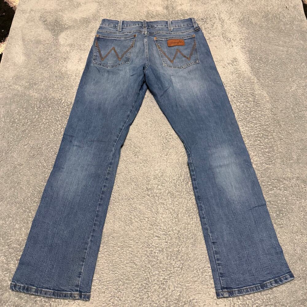 Wrangler Retro Jeans Mens 32 x32 Slim Boot Western Blue Denim